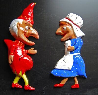 Punch & Judy Display Figures - Non-Painted, Punch, Judy & Clown