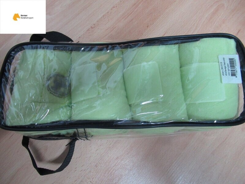 Fleece Bandagen grün 4er Set