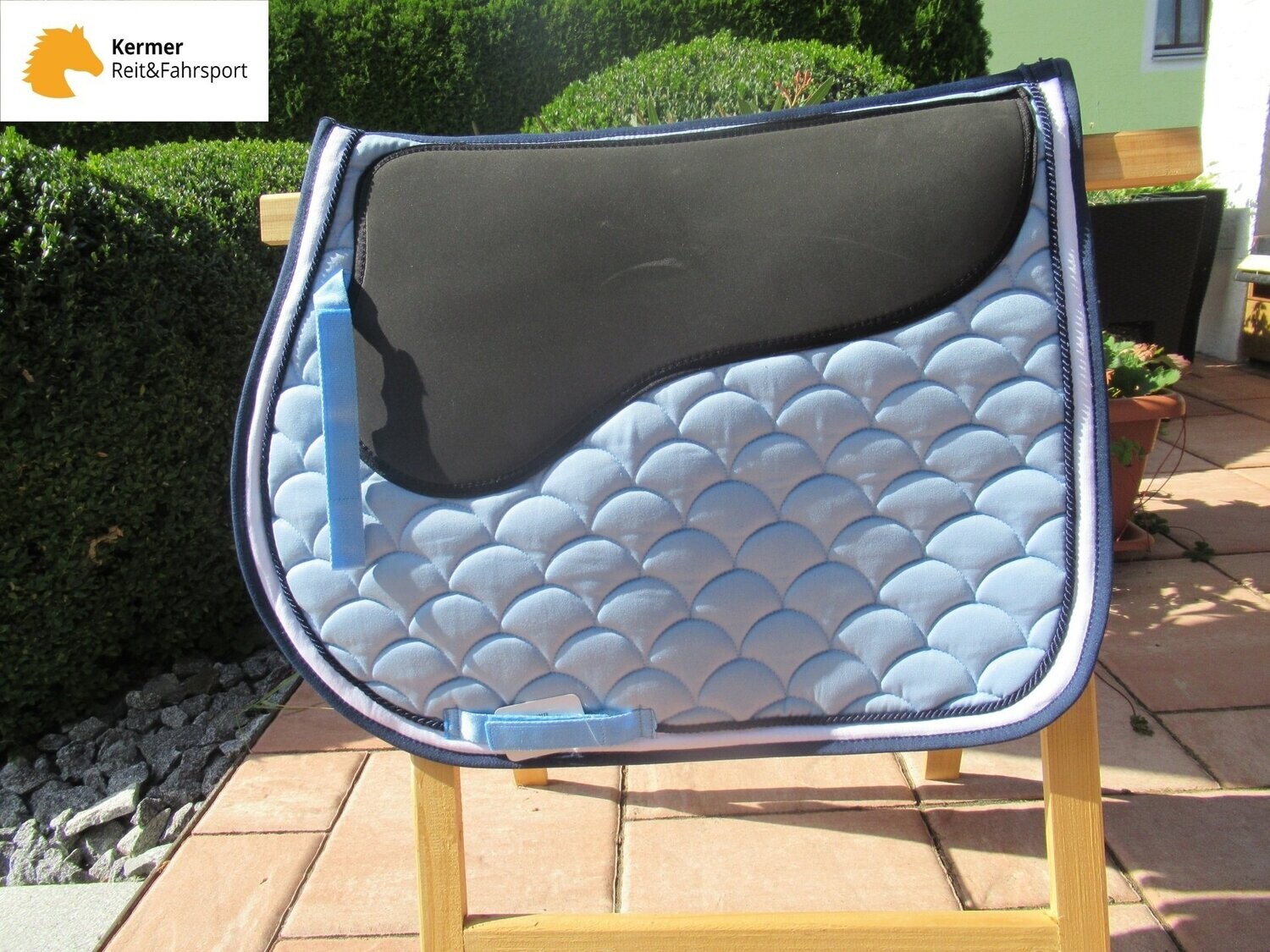 Schabracke Premium-Plus Moosgummi hellblau-dunkelblau