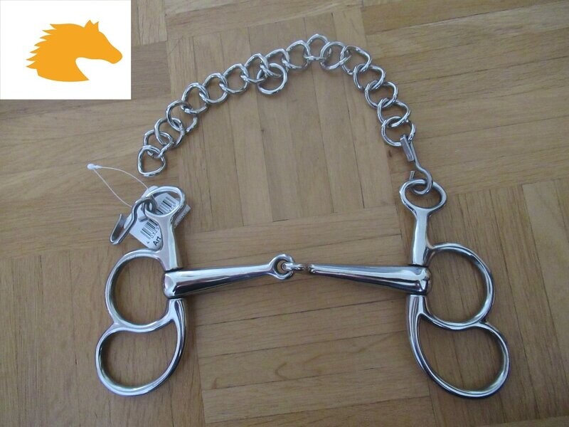 Postkandare einfach gebrochen 14,5 cm Edelstahl Postkandare einfach gebrochen 14,5 cm Edelstahl