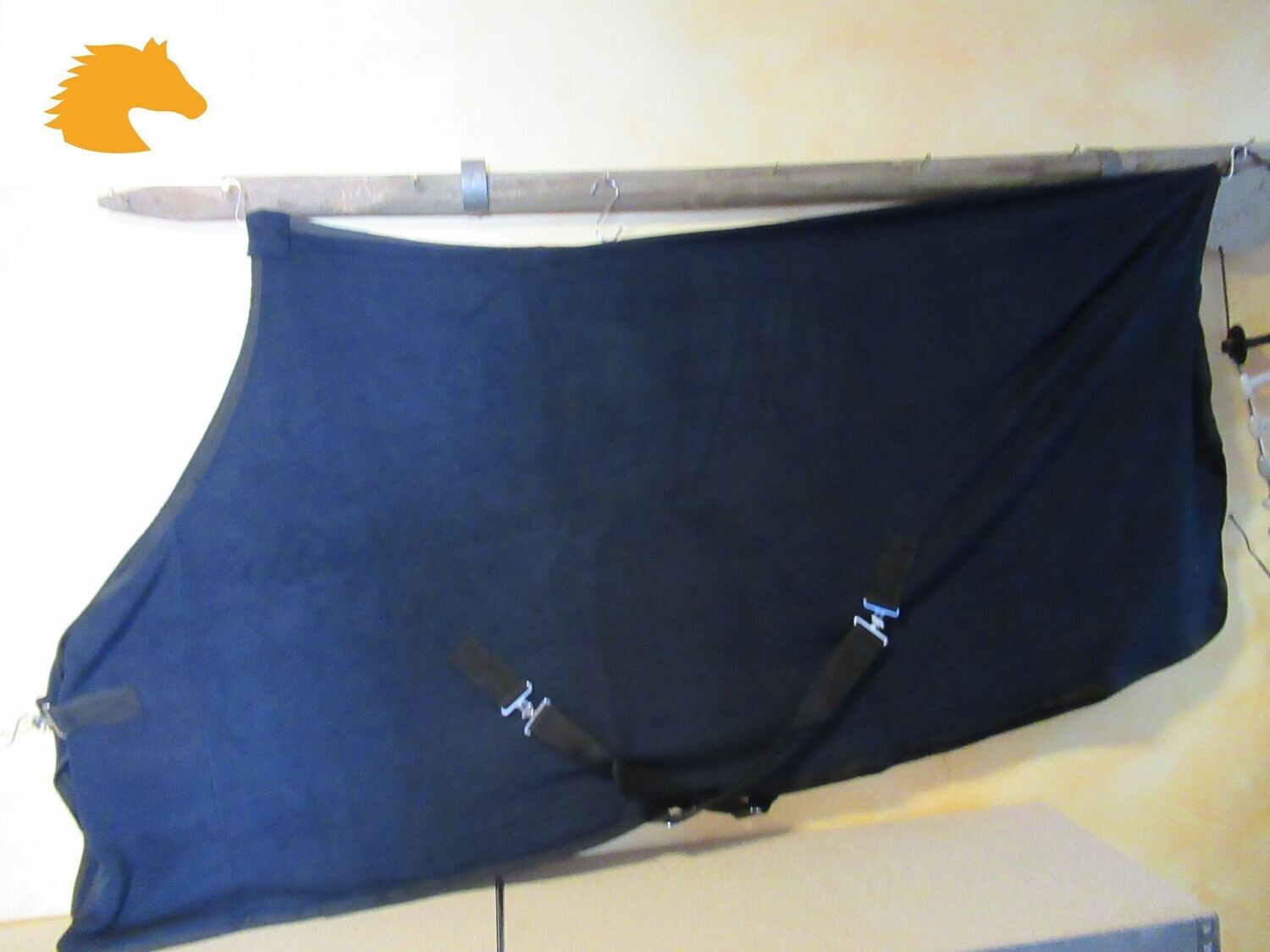 Abschwitzdecke Gr. 145 cm dunkelblau-schwarz