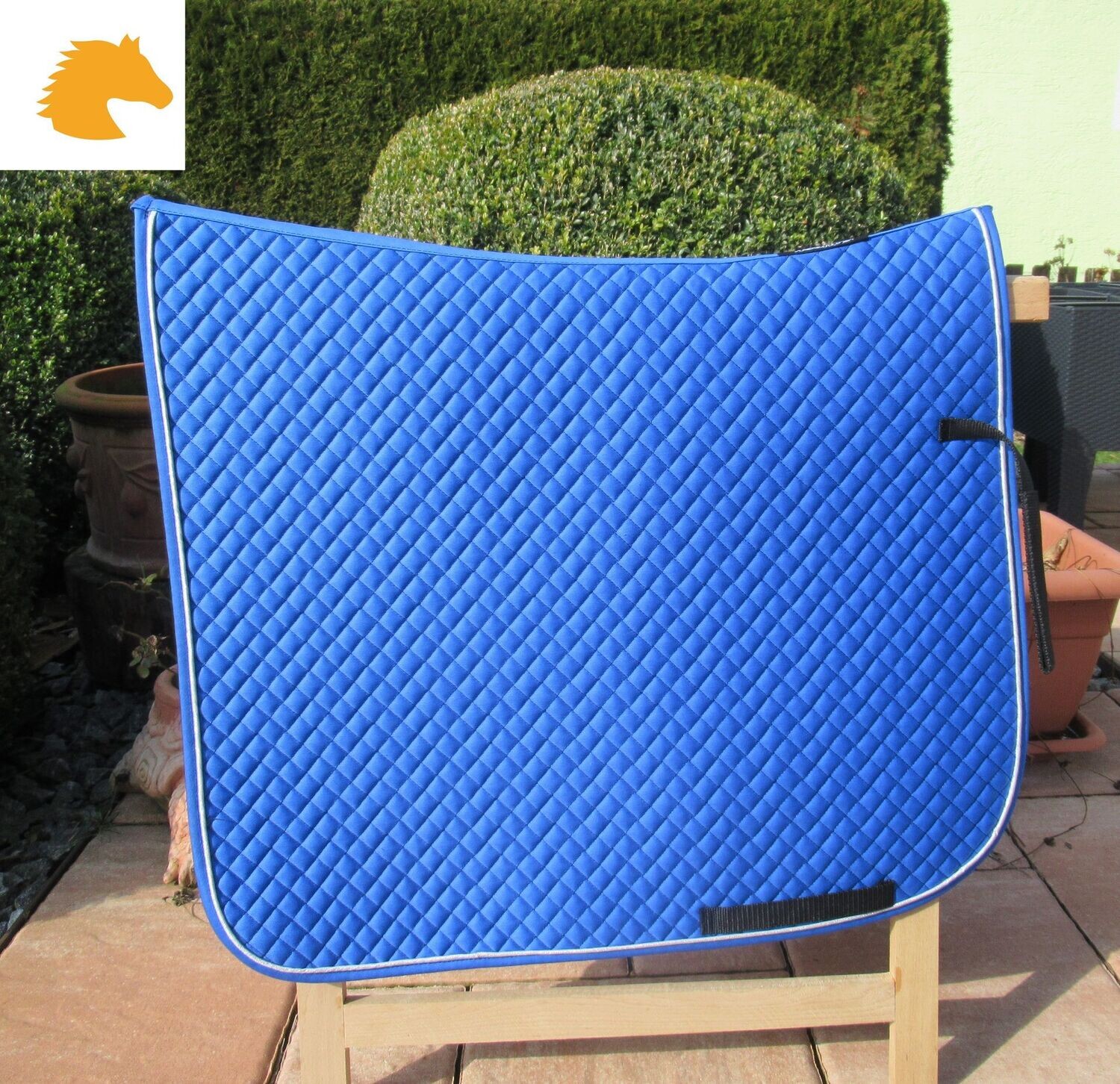 Equest KB Schabracke XL blau-silber