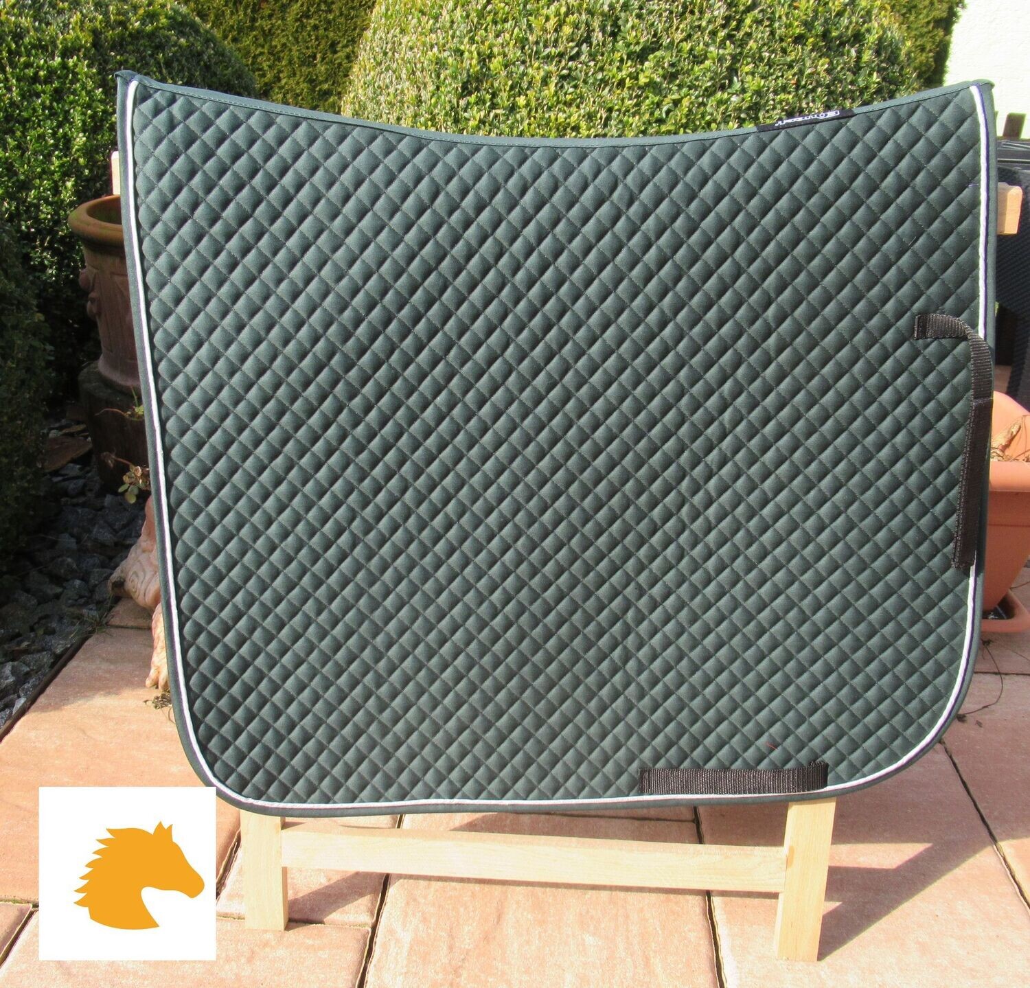 Equest KB Schabracke XL grün-silber