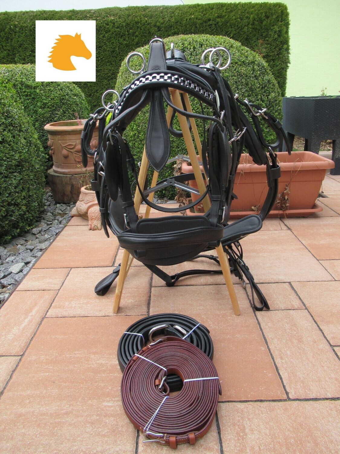 Full PREMIUM Einspännergeschirr Brustblatt