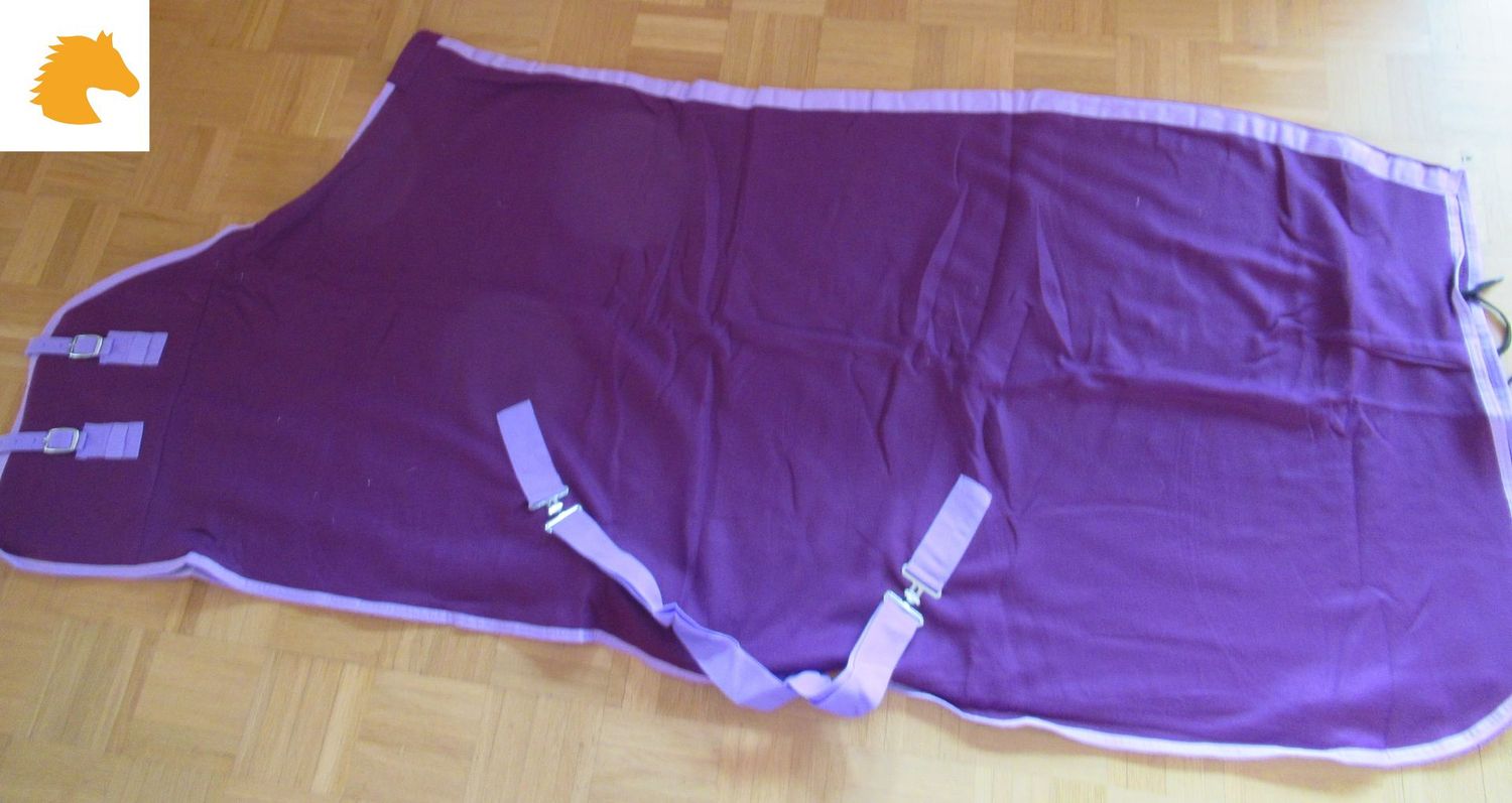 Abschwitzdecke 155 cm lila-grau