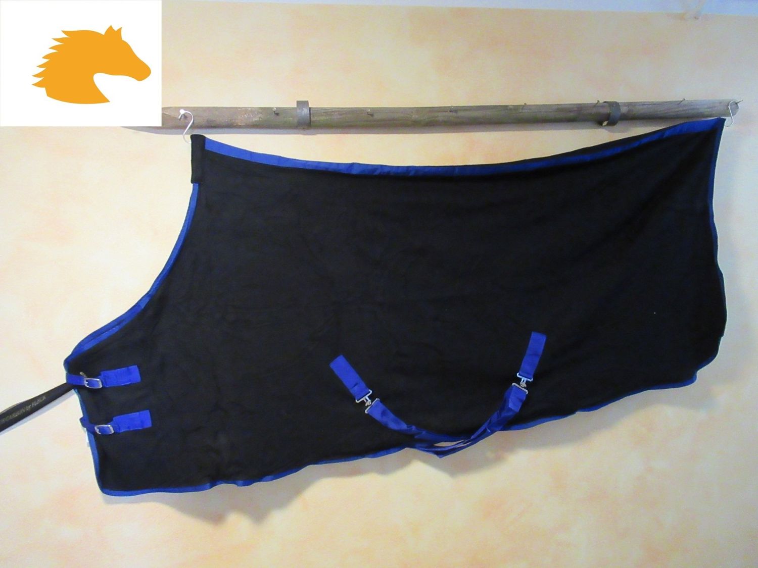 Abschwitzdecke Gr. 155 cm schwarz-blau