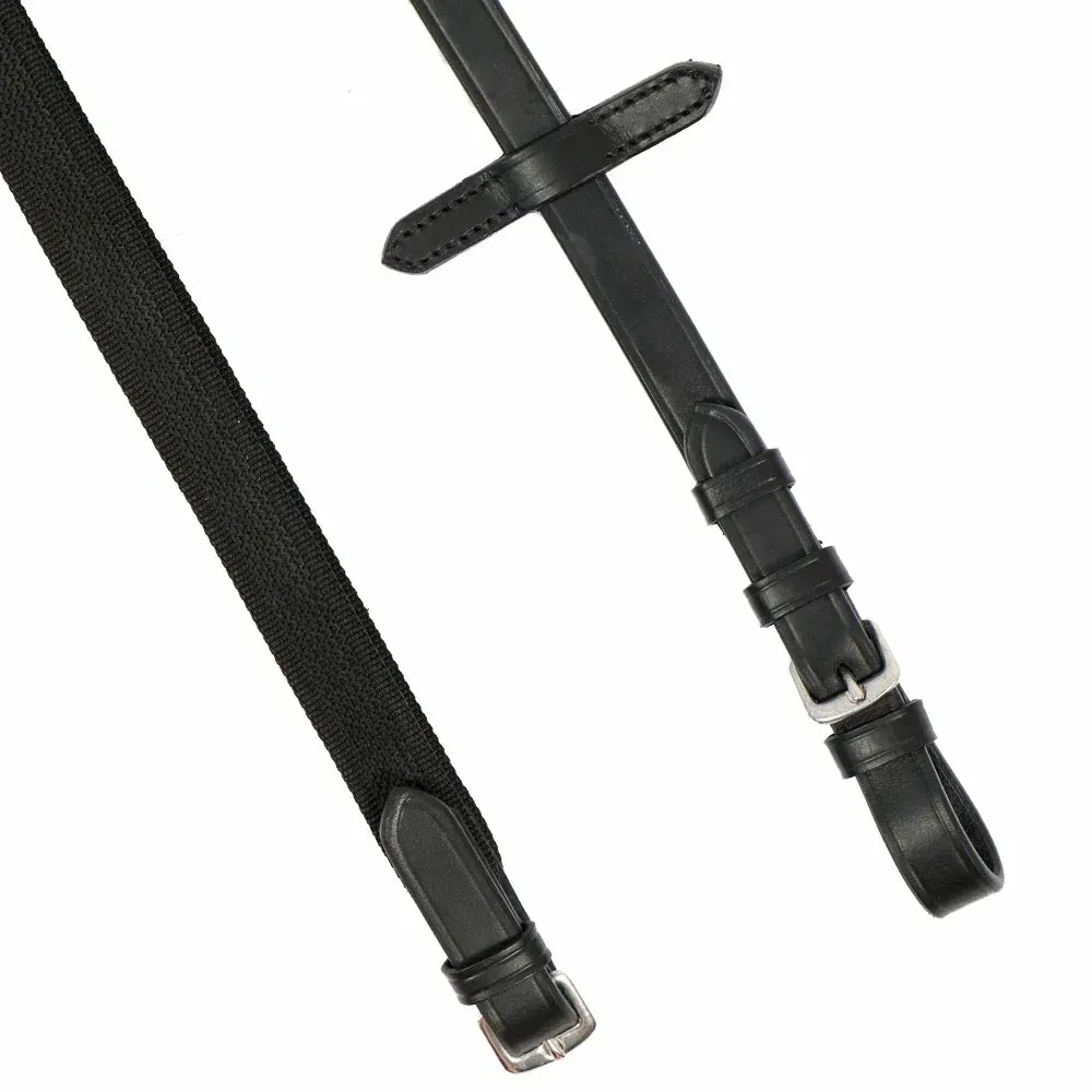 Hans Melzer XF Zügel schwarz-silber Supergrip