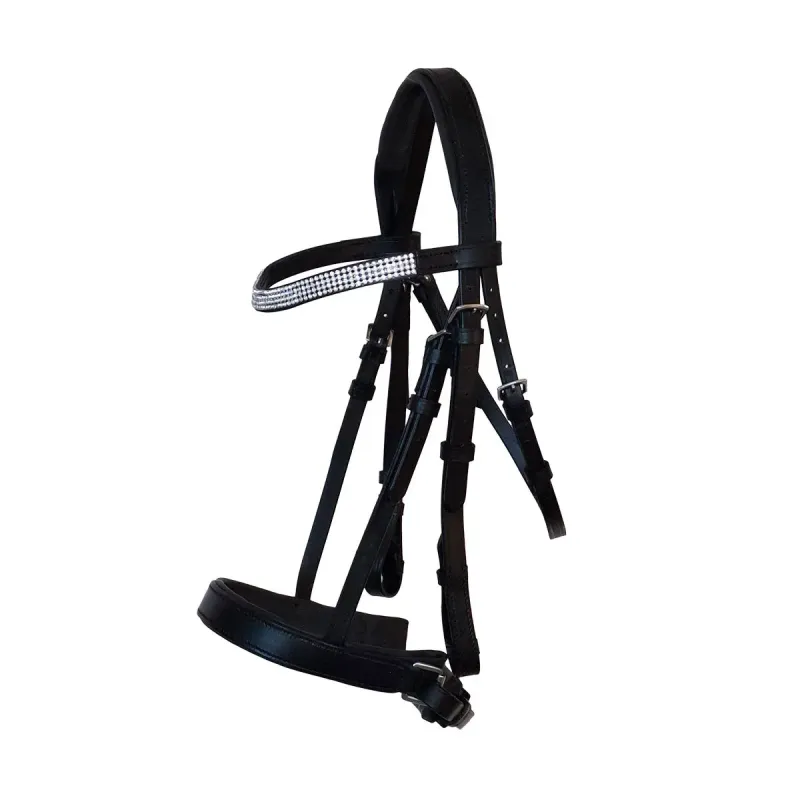 Shetty Trense Starlight schwarz Leder