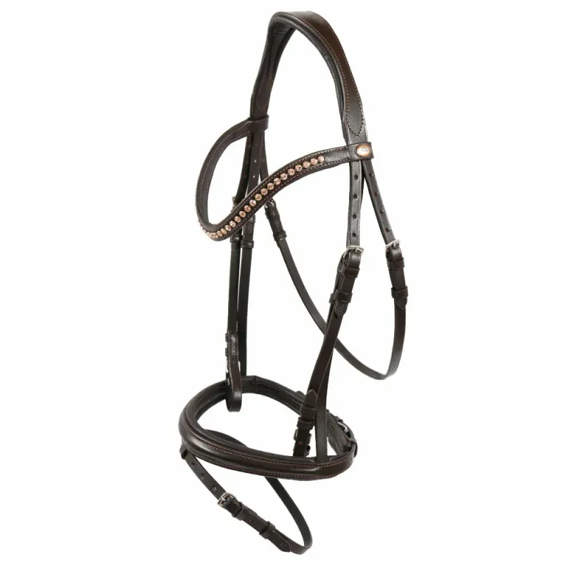 Hans Melzer Trense Full Mechtersen braun-rosegold