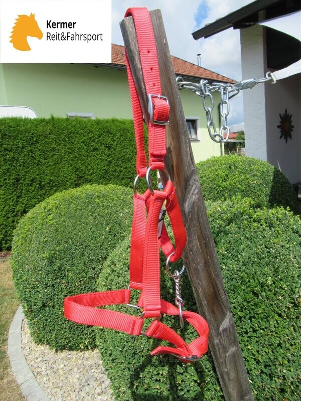 XXL Kaltblut Halfter extra stark rot