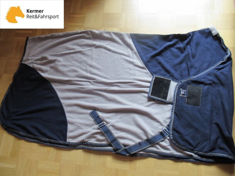 Kaltblut Abschwitzdecke blue-grey 165 cm Kreuzgurte blau
