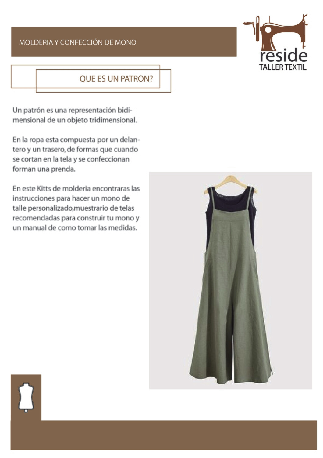 Patrón Mono de moda
