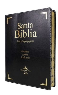 Biblia/RVR096CLSGiPJRTI/Letra Super Gigante/Indice/Negro