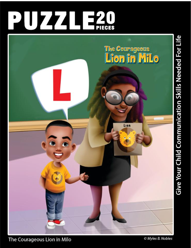 20 Piece Puzzle - The Courageous Lion in Milo