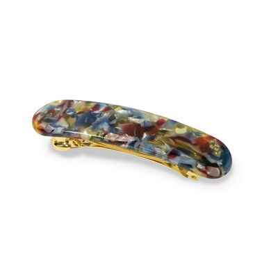 Oval Barrette in Stained Glass