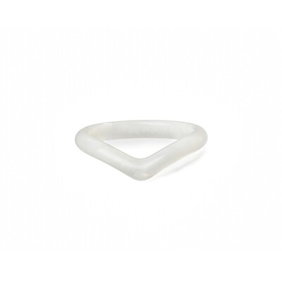 Heart Ring in White Pearl