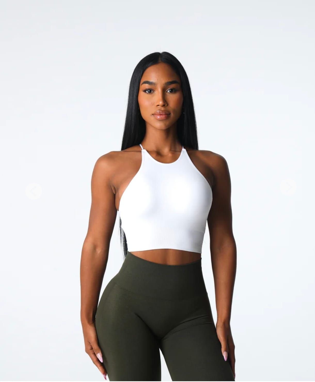 Top espalda cruzada blanco