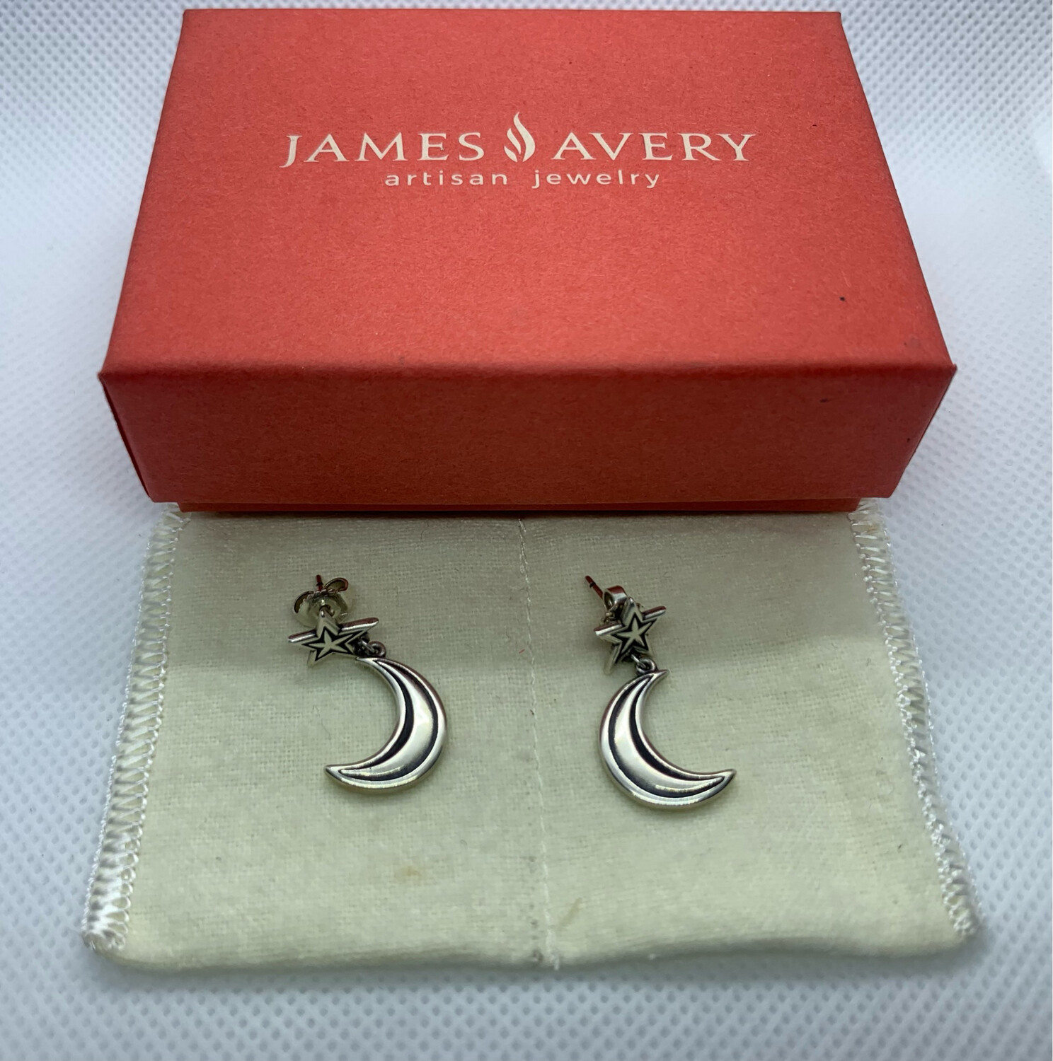 925 James Avery “Starry Night” Drop Ear Posts
