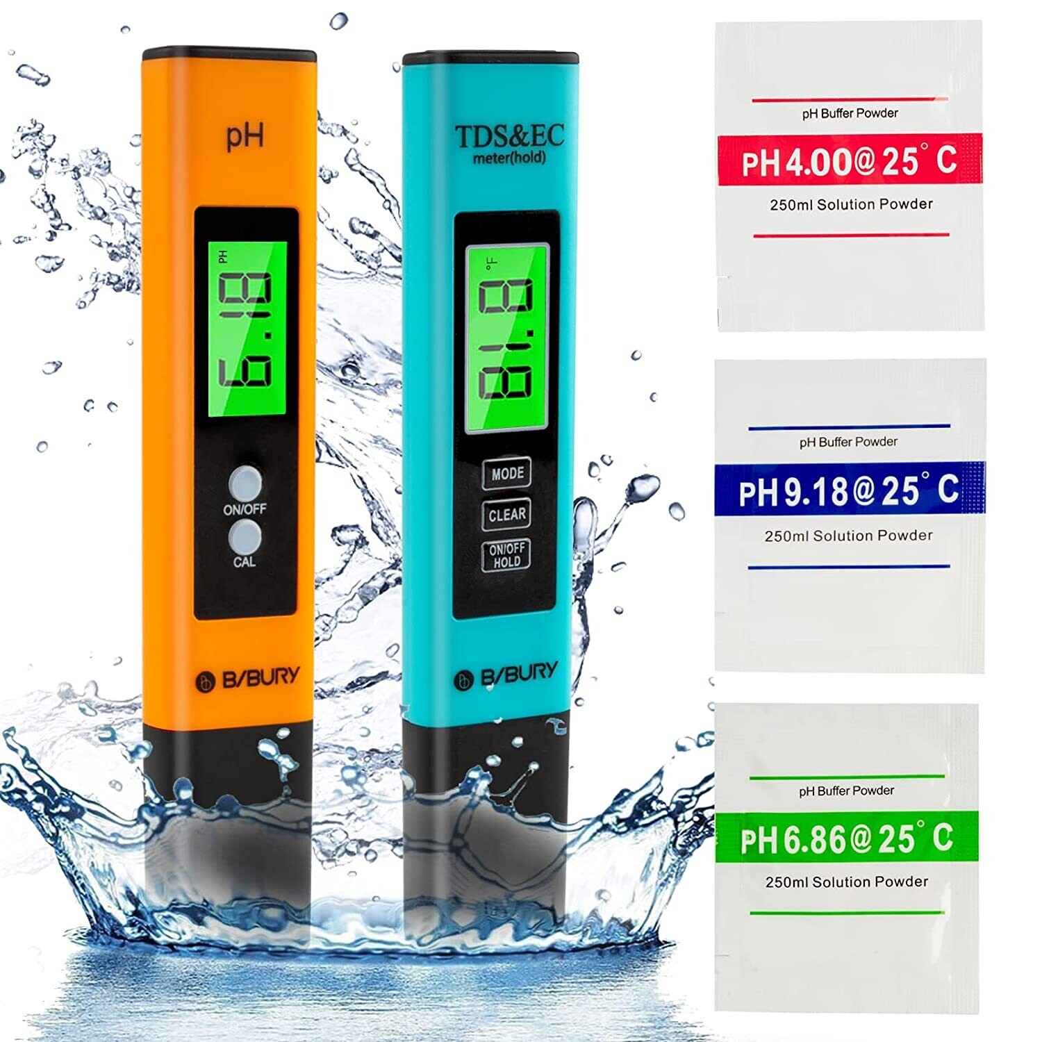Medidor de pH y medidor de TDS, medidor de pH digital para agua - 0.01ph de  alta precisión ± 2% de precisión de lectura bolígrafo 3 en 1 TDS EC medidor