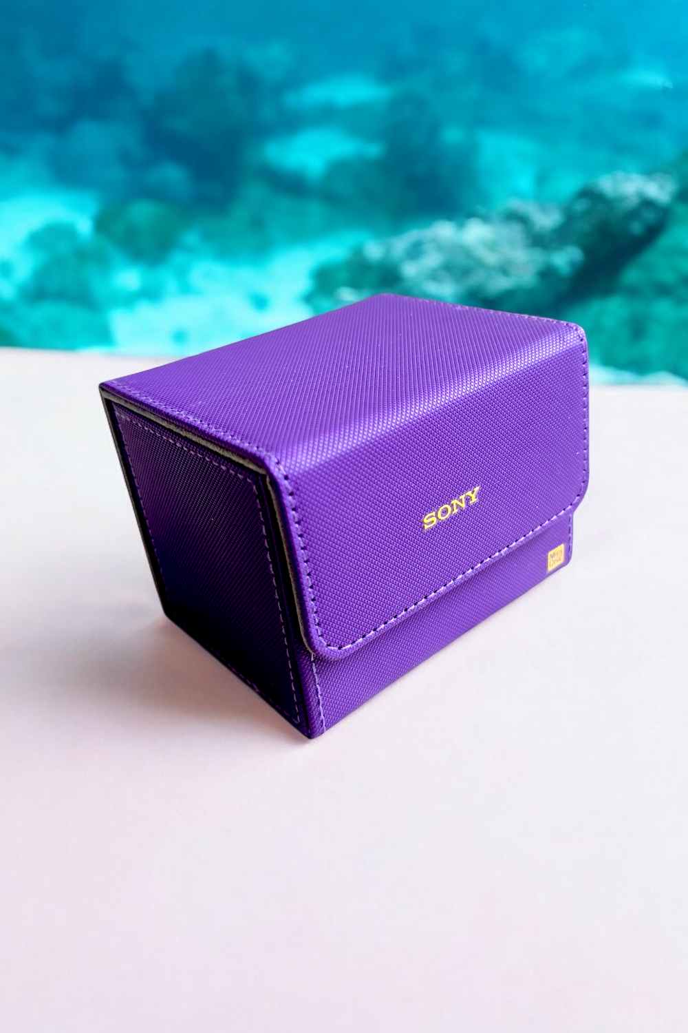 Purple Faux Leather Disc Holder