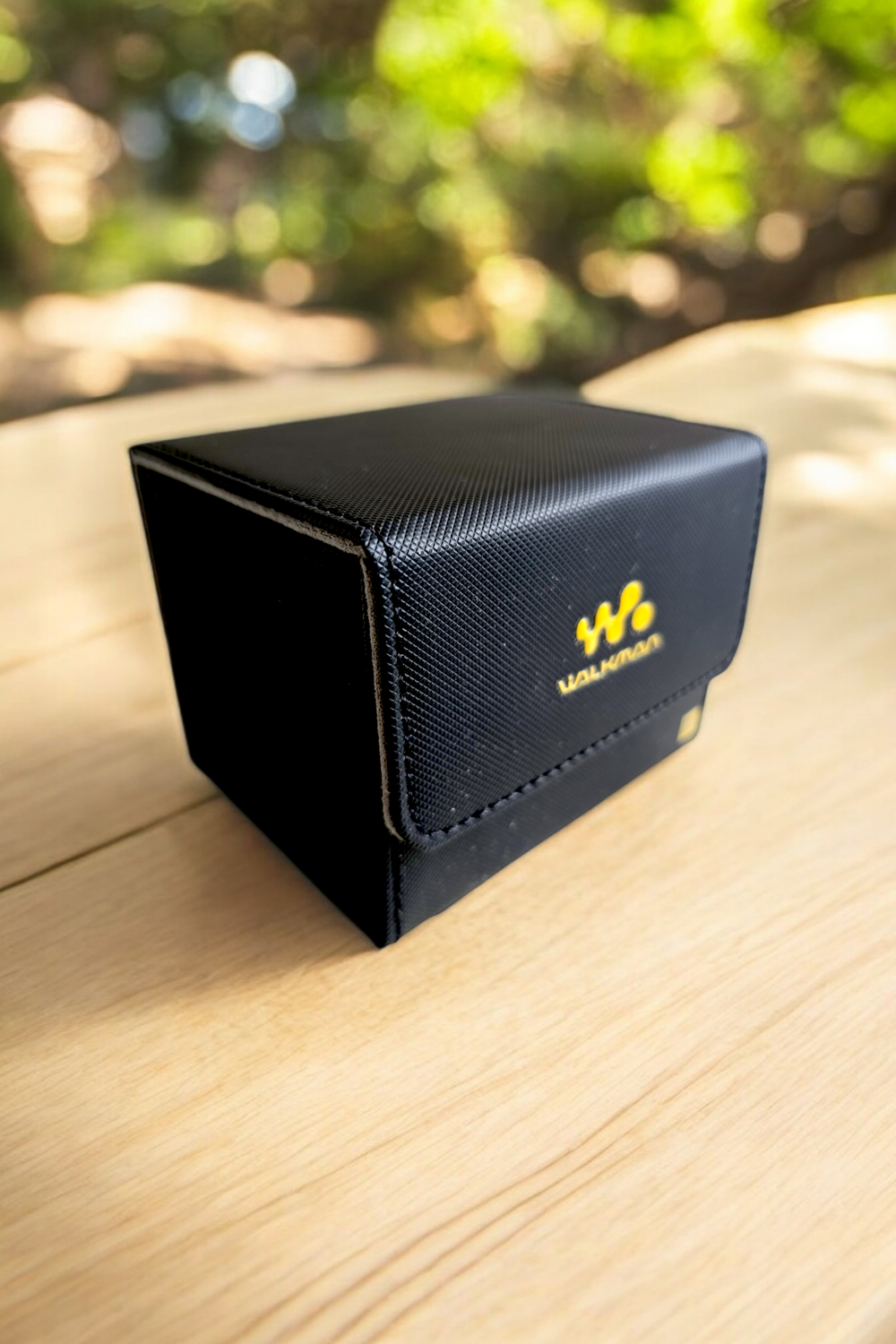 Black Faux Leather Disc Holder