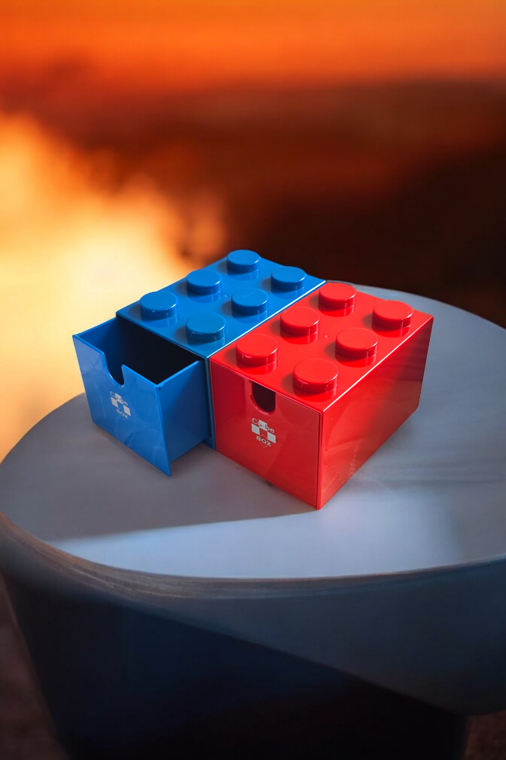 Lego-style Stackable Minidisc Storage Boxes (Set of 2)