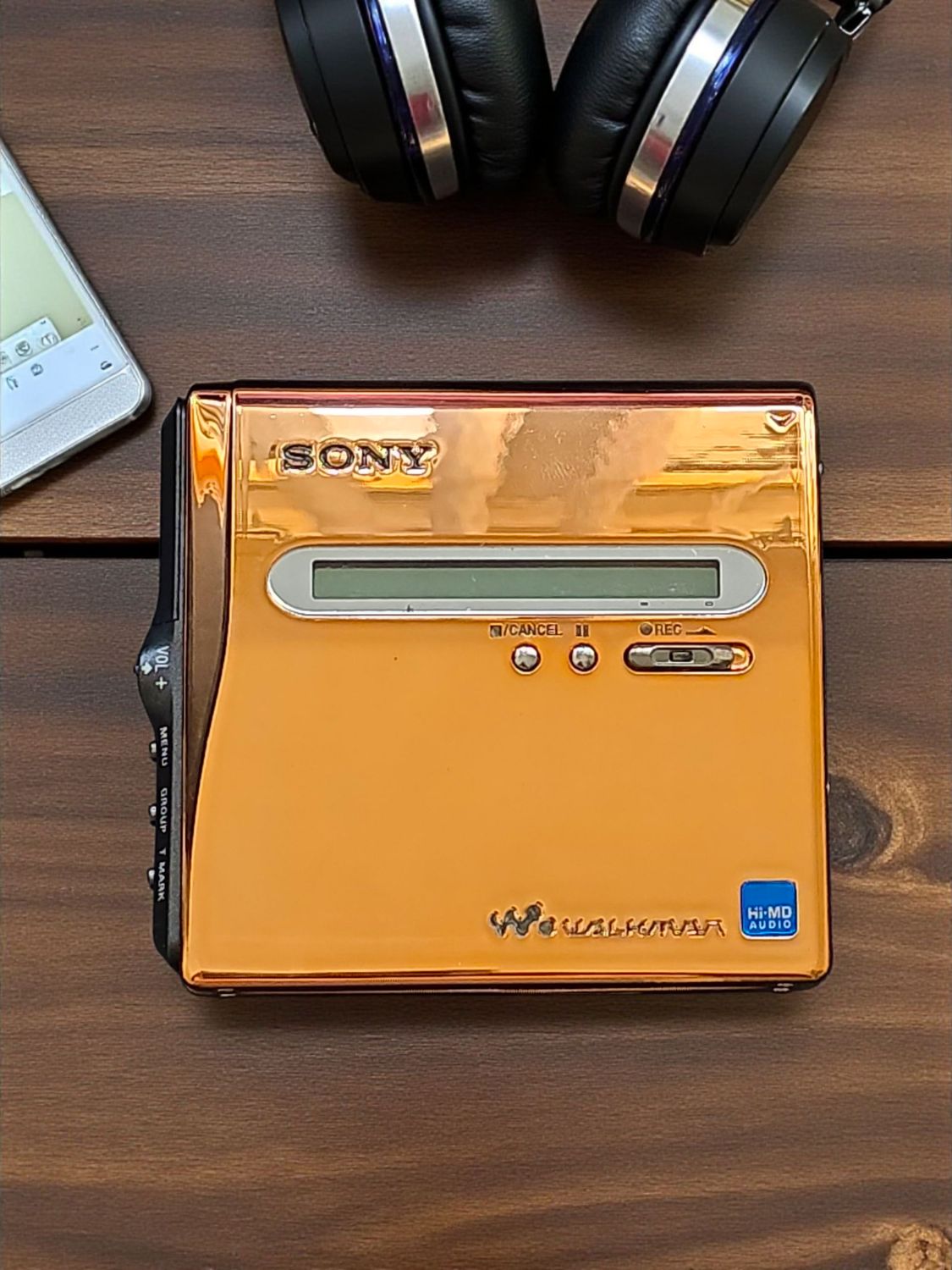 Modded Copper Colour Sony MZ-NH1 with Laser Etched Text