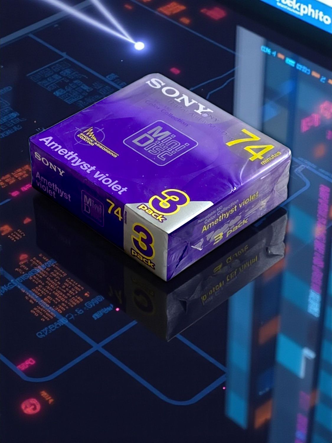 Sony Amethyst Violet 74 mins (Pack of 3)