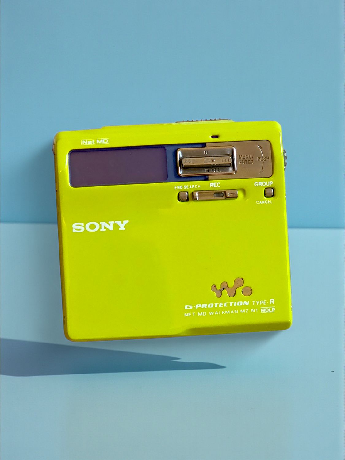 Recoloured Lime Green Sony MZ-N1