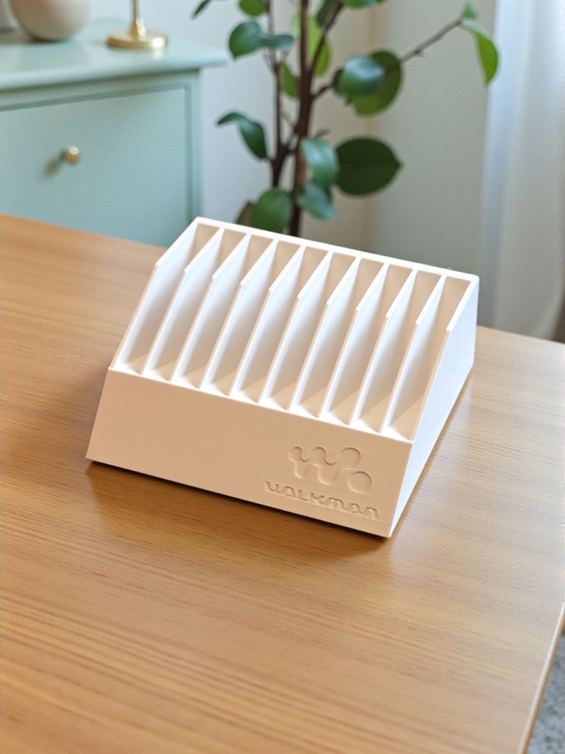 Front Loading White Desktop Disc Holder