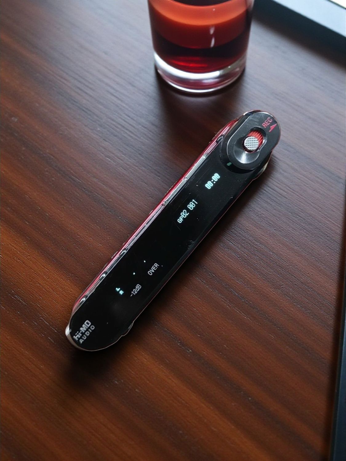 Recoloured Red Sony MZ-RH1 with Newly Installed Screen