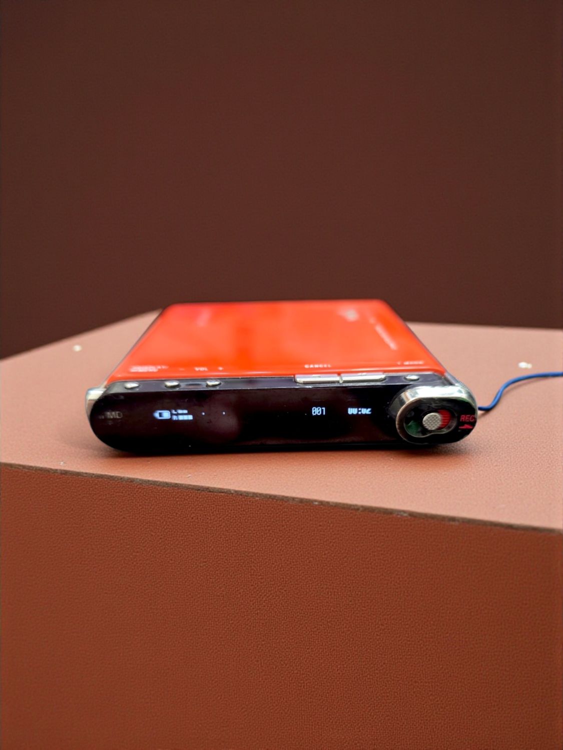 Recoloured Orange Sony MZ-RH1 with Newly Installed Screen
