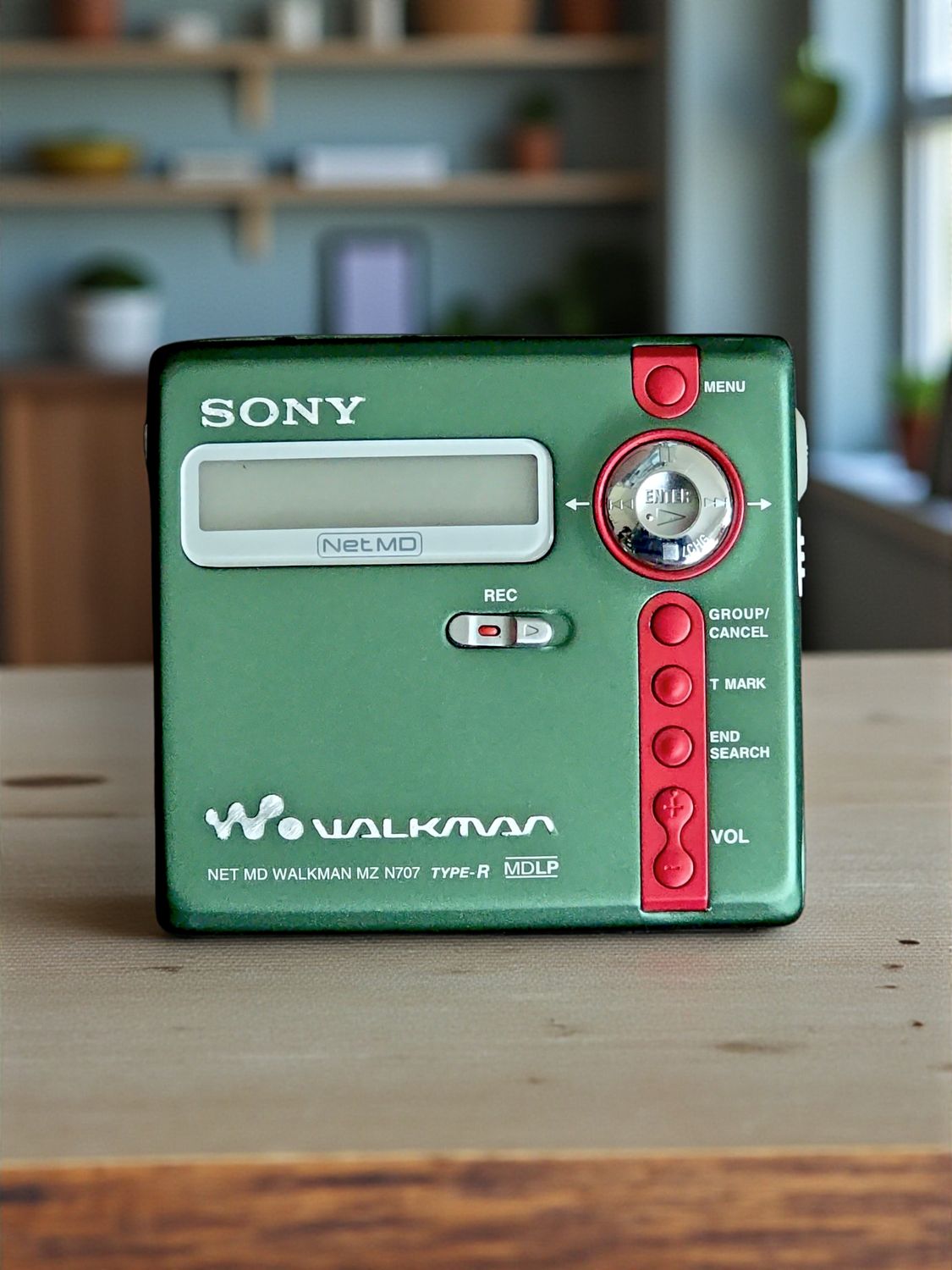 Recoloured Green and Red Sony MZ-N707