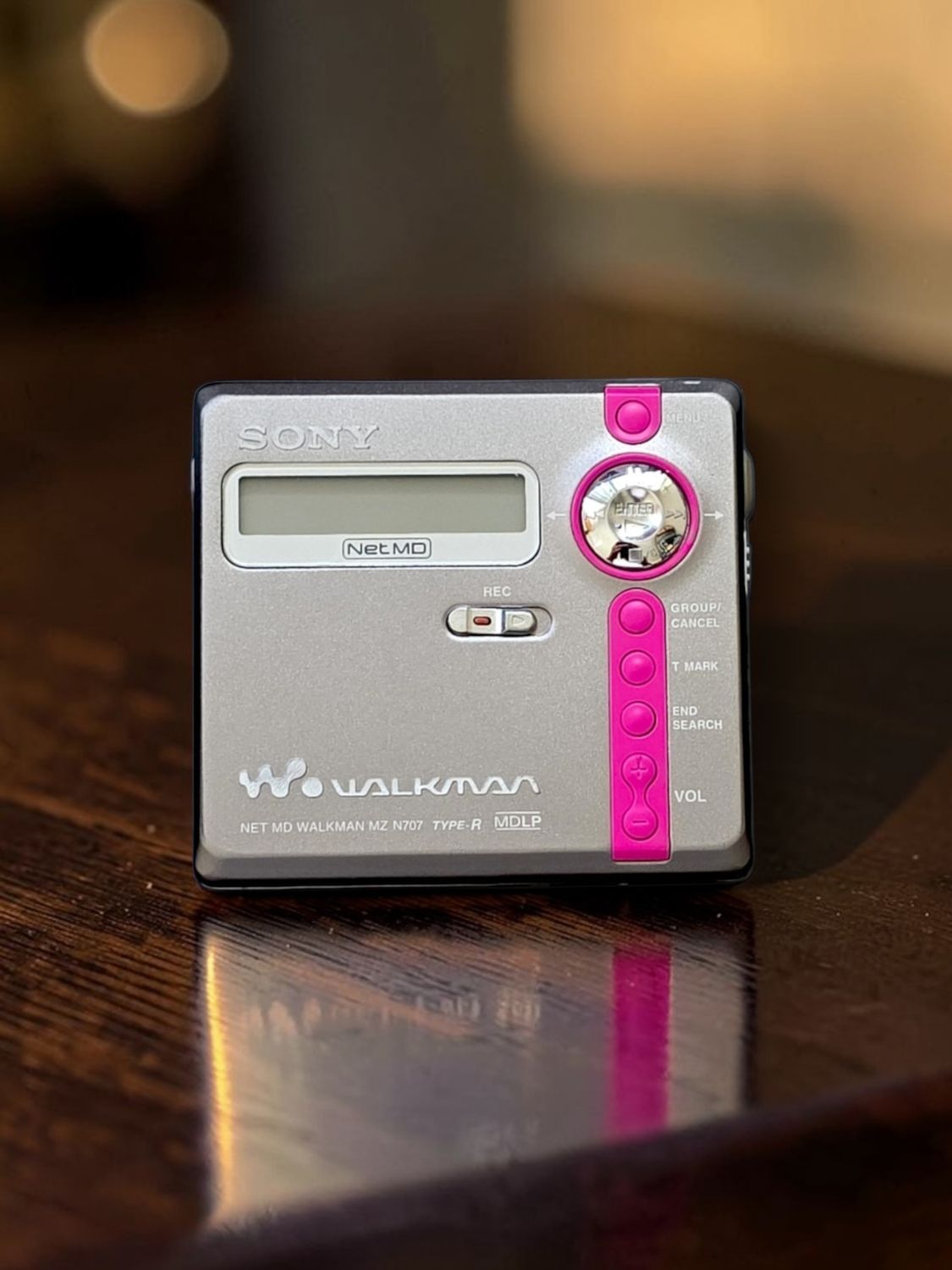 Recoloured Silver and Shocking Pink Sony MZ-N707