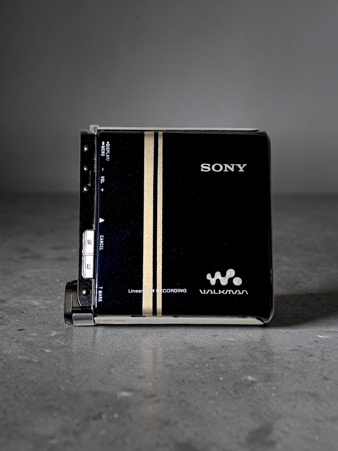 Black Sony MZ-RH1 with Stripes