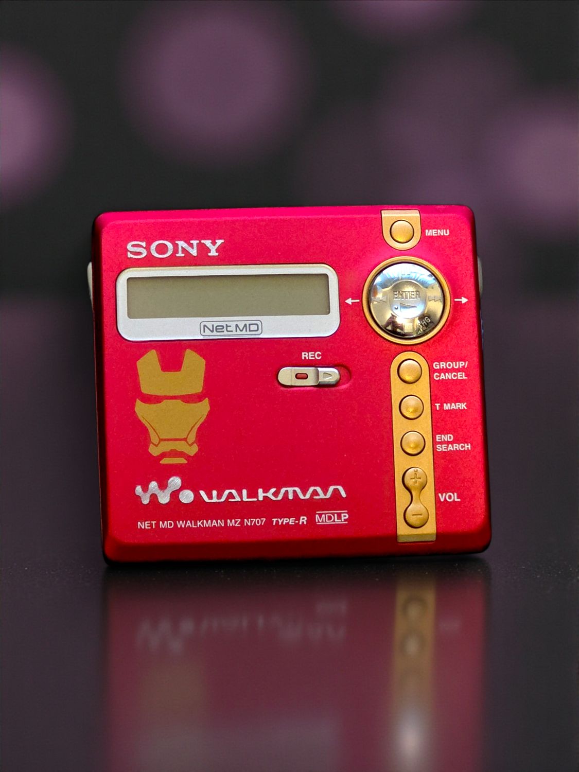 Iron Man Themed Sony MZ-N707
