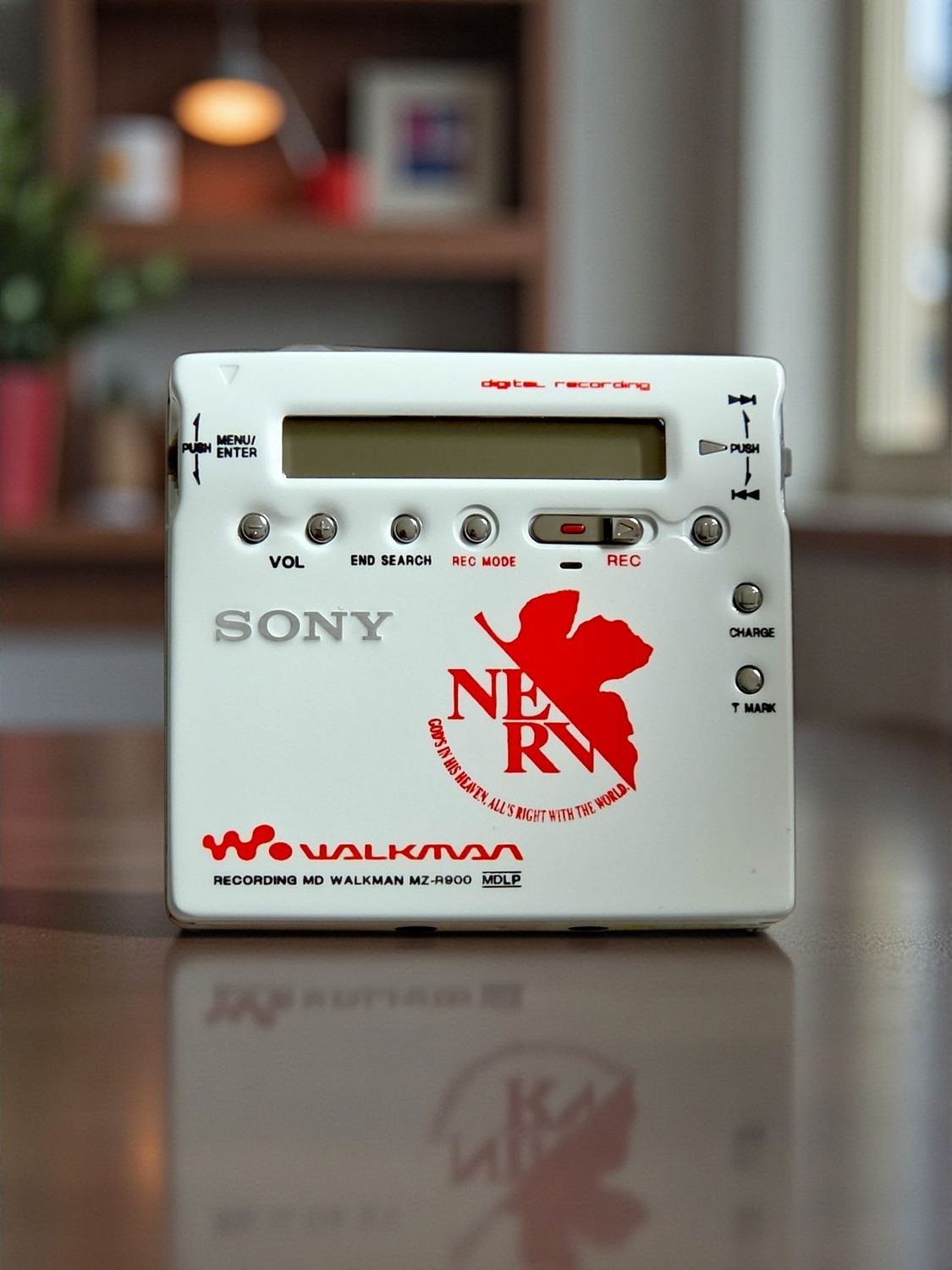 Recoloured Sony MZ-R900 with NERV Theme