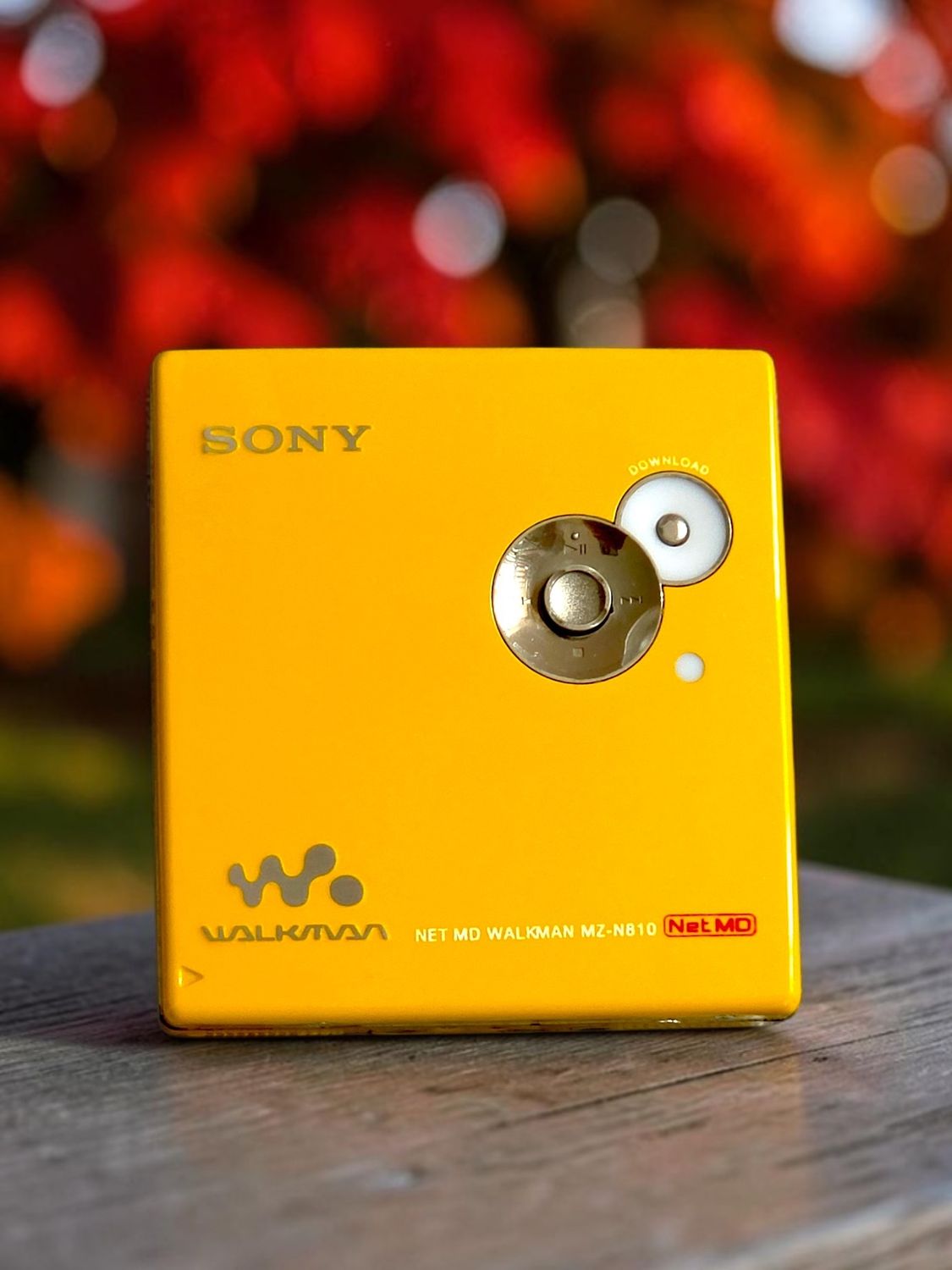 Recoloured Bright Yellow Sony MZ-N810