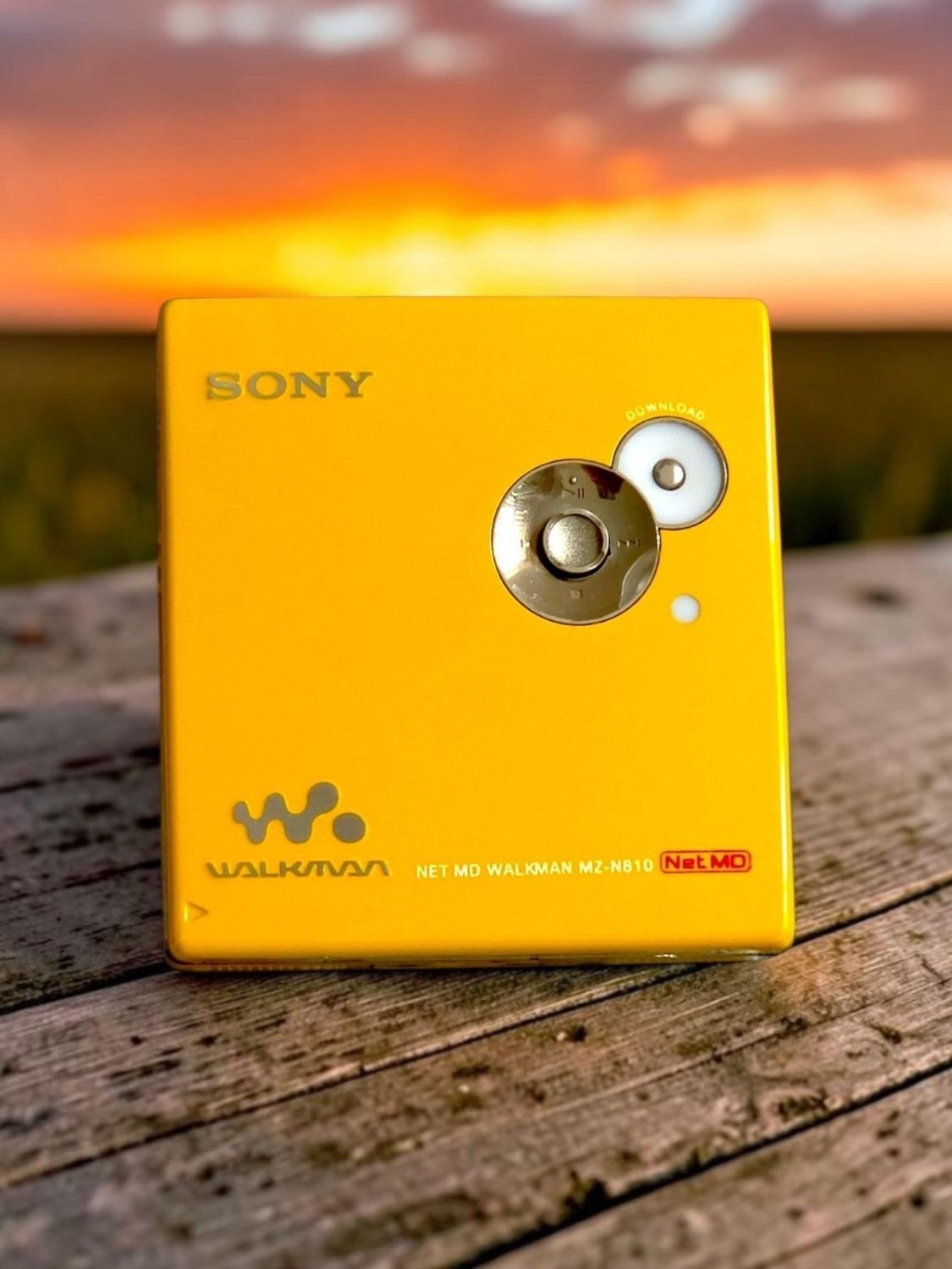 Recoloured Bright Yellow Sony MZ-NE810