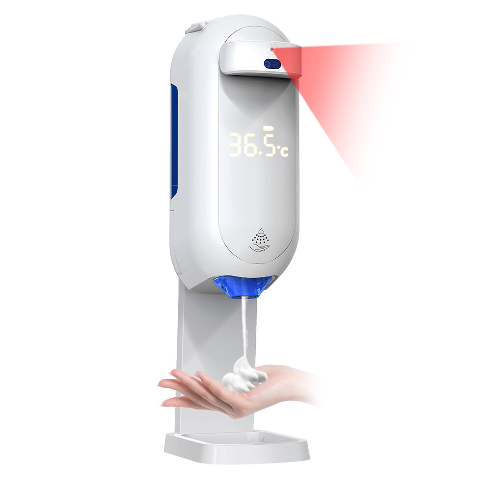 Two-in -One Automatic Hand Sanitiser Dispenser (Gel) with Built-In Body Temperature Measurement - Desktop/Wall Mount