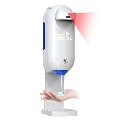 Two-in -One Automatic Hand Sanitiser Dispenser (Liquid) with Built-In Body Temperature Measurement - Desktop/Wall Mount