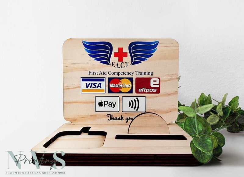 Small Wooden Square Payment Station