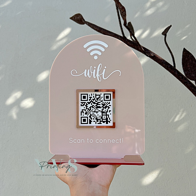 Scannable Wifi Sign with QR Code - Arch