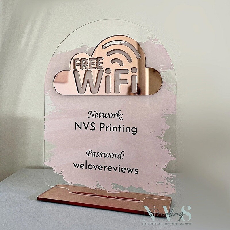 Wifi Sign, WiFi Password Sign Plaque