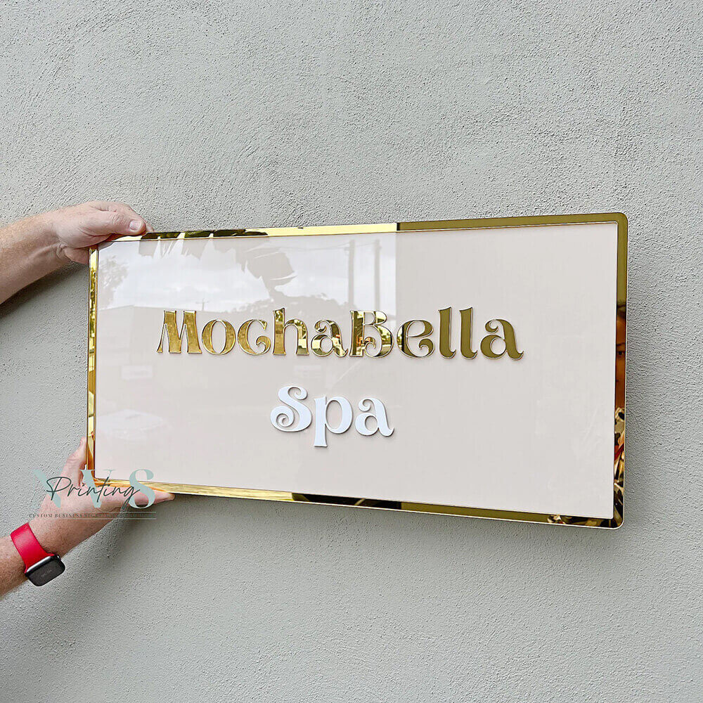 Custom 3D Rectangle Business Sign + Border