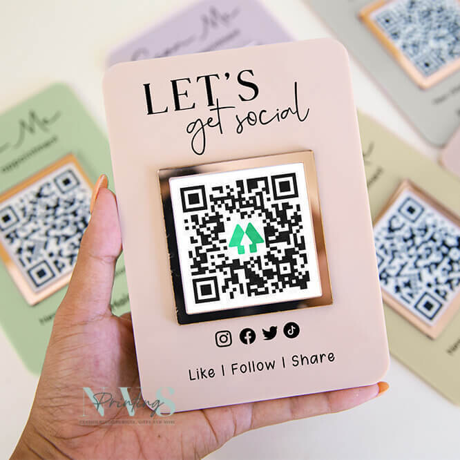 Mini QR Code Display Signs