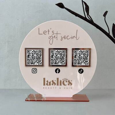 Multi QR Codes Business Social Media, Reviews or Payment Sign Multi QR Codes Business Social Media, Reviews or Payment Sign