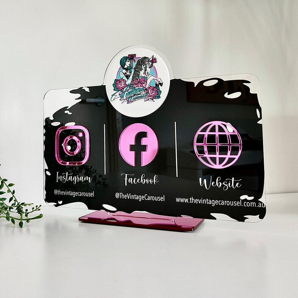 3 Icons Social Media Sign with Logo 3 Icons Social Media Sign with Logo