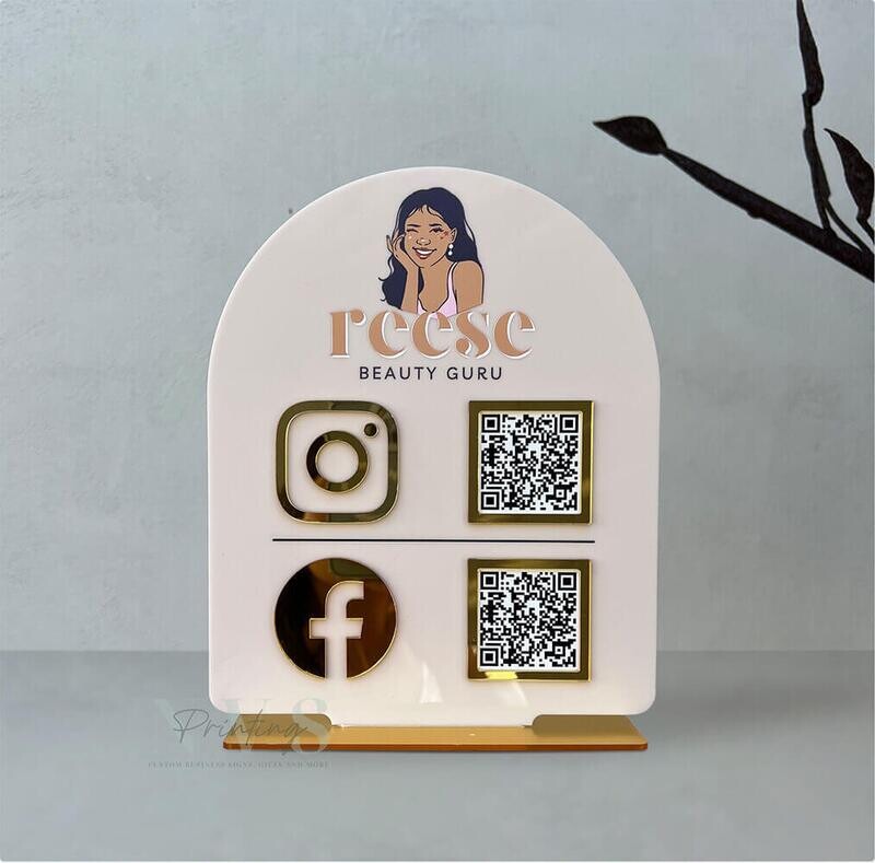 Arch Business Social Media QR Code Sign Arch Business Social Media QR Code Sign
