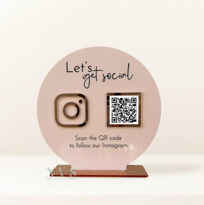Circular Business Social Media QR Code Sign Circular Business Social Media QR Code Sign